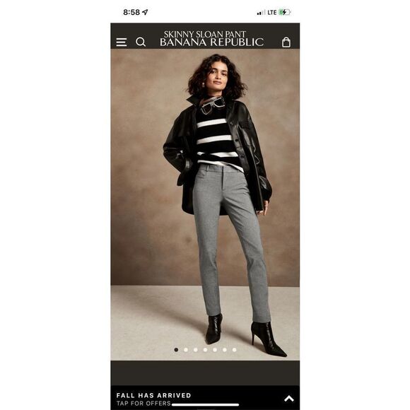 Banana Republic Sloan Dress Pant Grey Size 4 - Picture 6 of 6